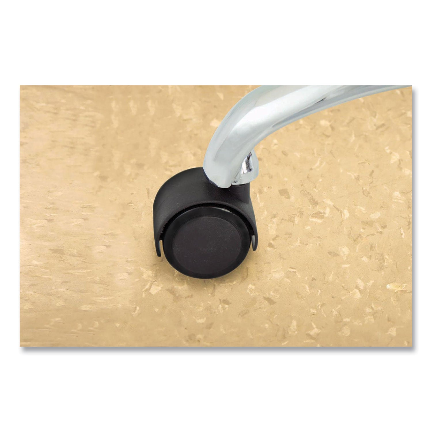 Deluxe Duet Casters, Grip Ring Type B and Type K Stems, 2" Soft Polyurethane Wheel, Matte Black, 5/Set - 