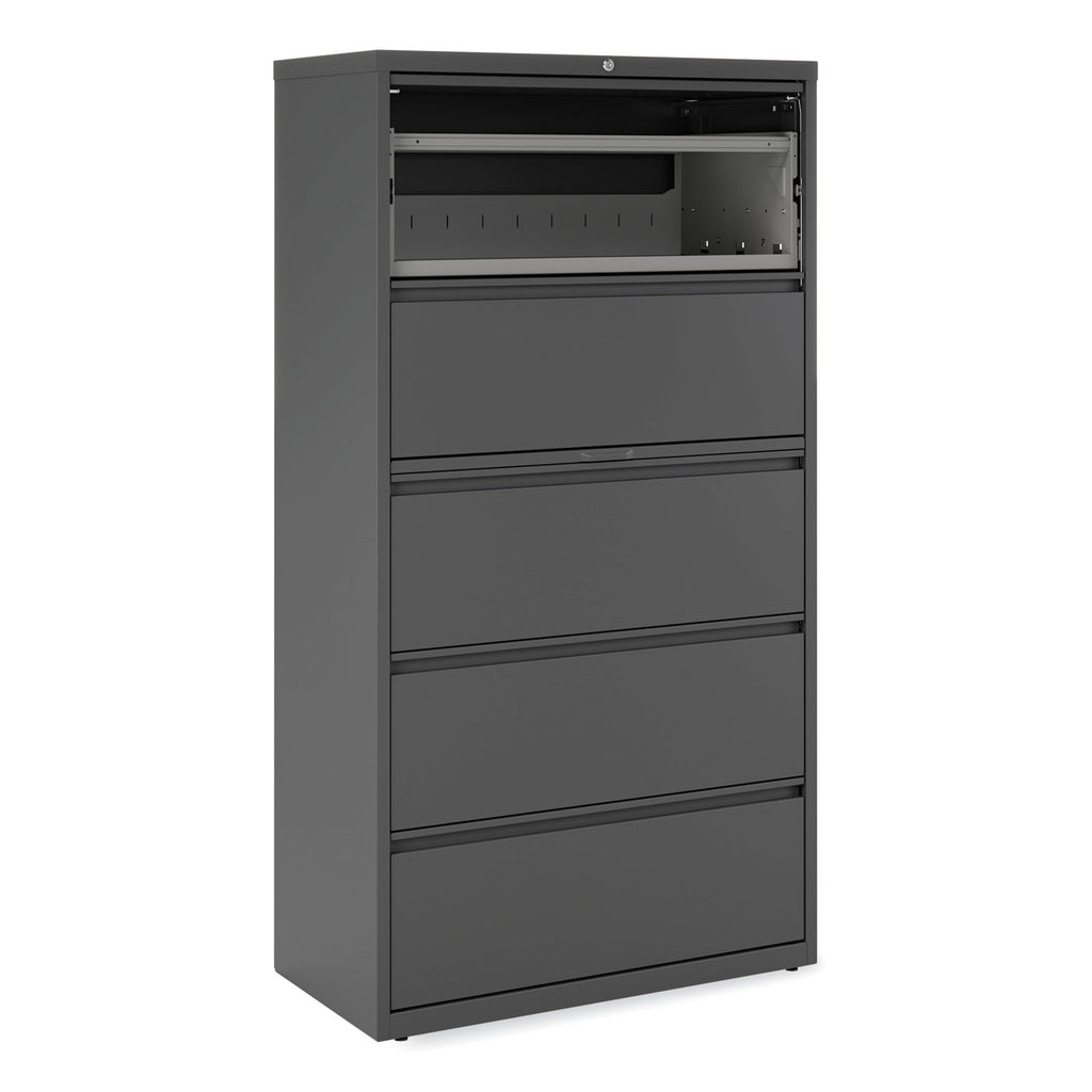 Lateral File, 5 Legal/Letter/A4/A5-Size File Drawers, Charcoal, 36" x 18.63" x 67.63