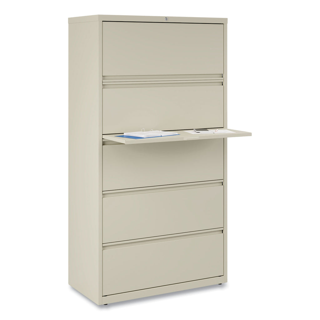 Lateral File, 5 Legal/Letter/A4/A5-Size File Drawers, Putty, 36" x 18.63" x 67.63
