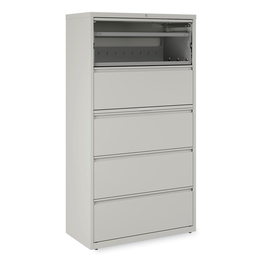 Lateral File, 5 Legal/Letter/A4/A5-Size File Drawers, Light Gray, 36" x 18.63" x 67.63