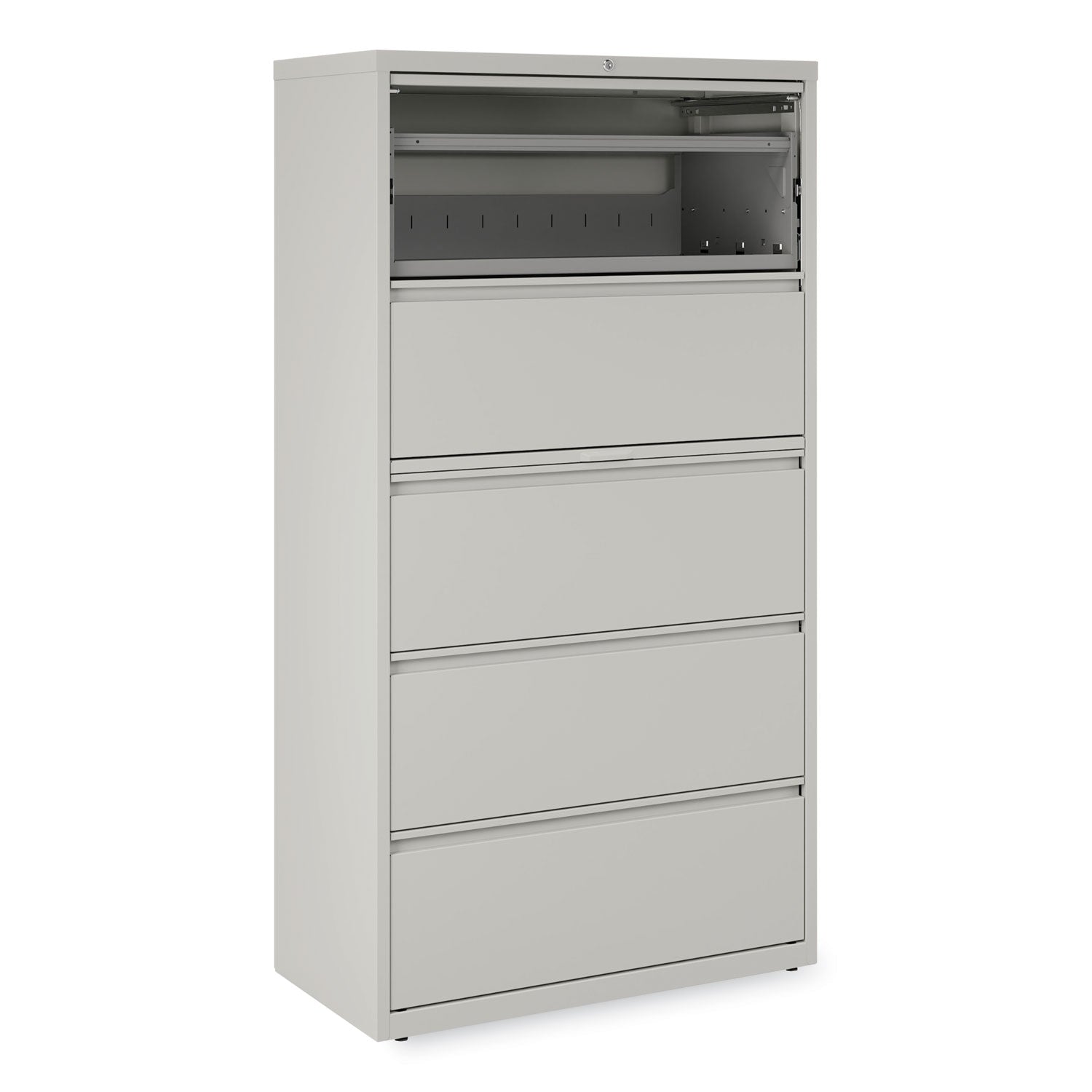 Lateral File, 5 Legal/Letter/A4/A5-Size File Drawers, Light Gray, 36" x 18.63" x 67.63