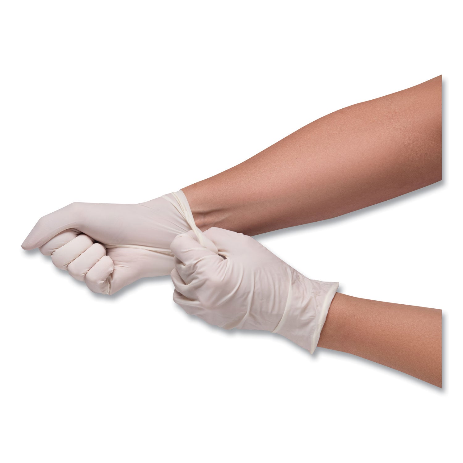 Stretch Vinyl Examination Gloves, Cream, X-Large, 100/Box