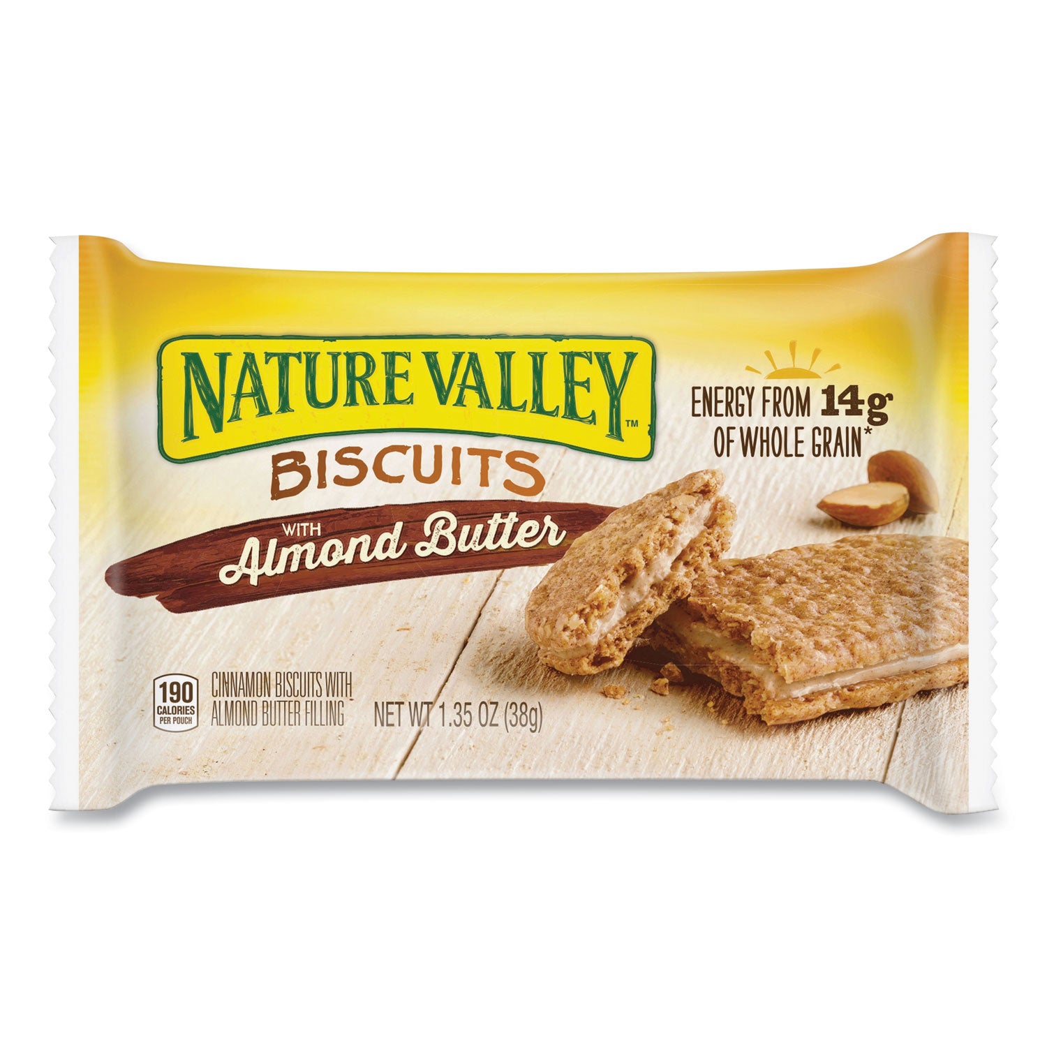 NATURE VALLEY Flavored Biscuits - Almond Butter, Cinnamon - Box - 1.35 oz - 16 / Box