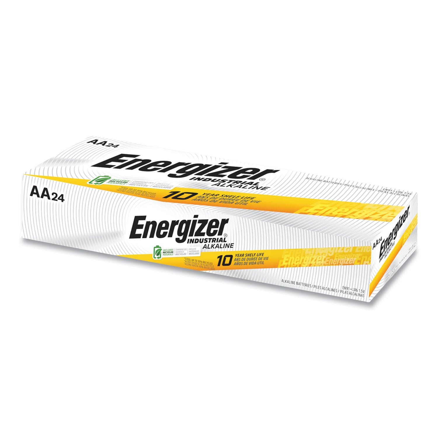 Industrial Alkaline AA Batteries, 1.5 V, 24/Box - 