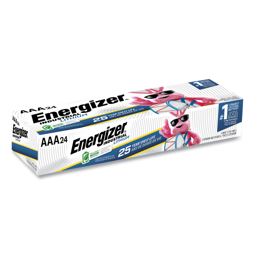 Industrial Lithium AAA Battery, 1.5 V, 4/Pack, 6 Packs/Box