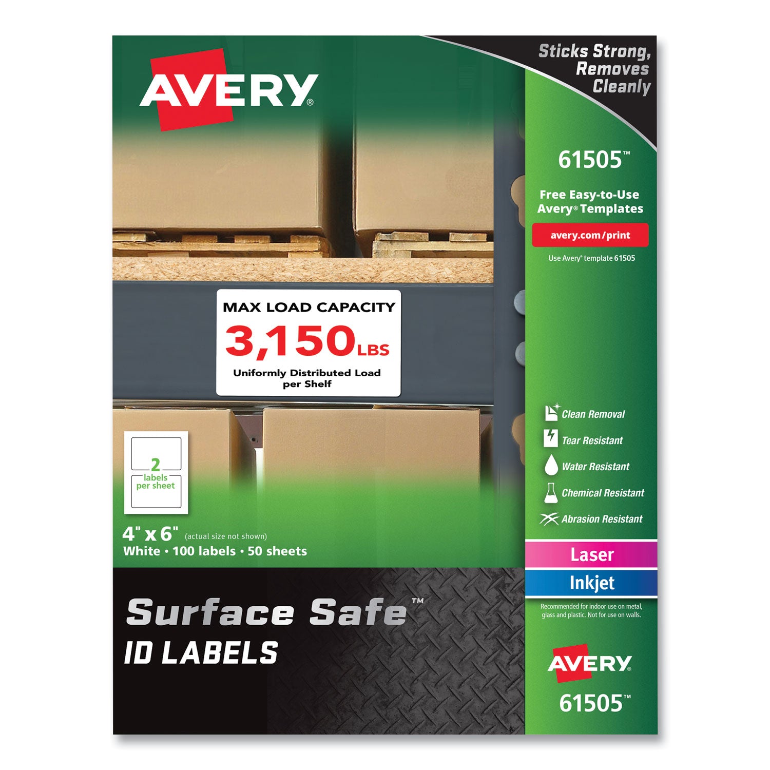 surface-safe-id-labels-4-x-6-white-2-sheet-50-sheets-box_ave61505 - 1