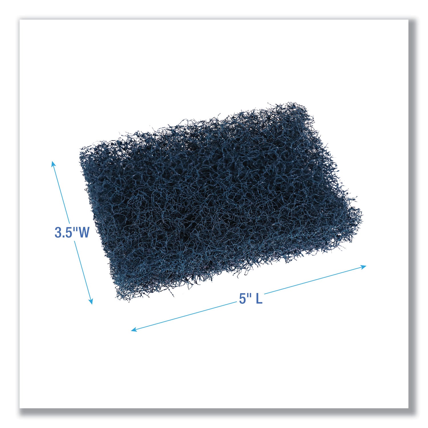 Extra Heavy-Duty Scour Pad, 3.5 x 5, Dark Blue, 20/Carton
