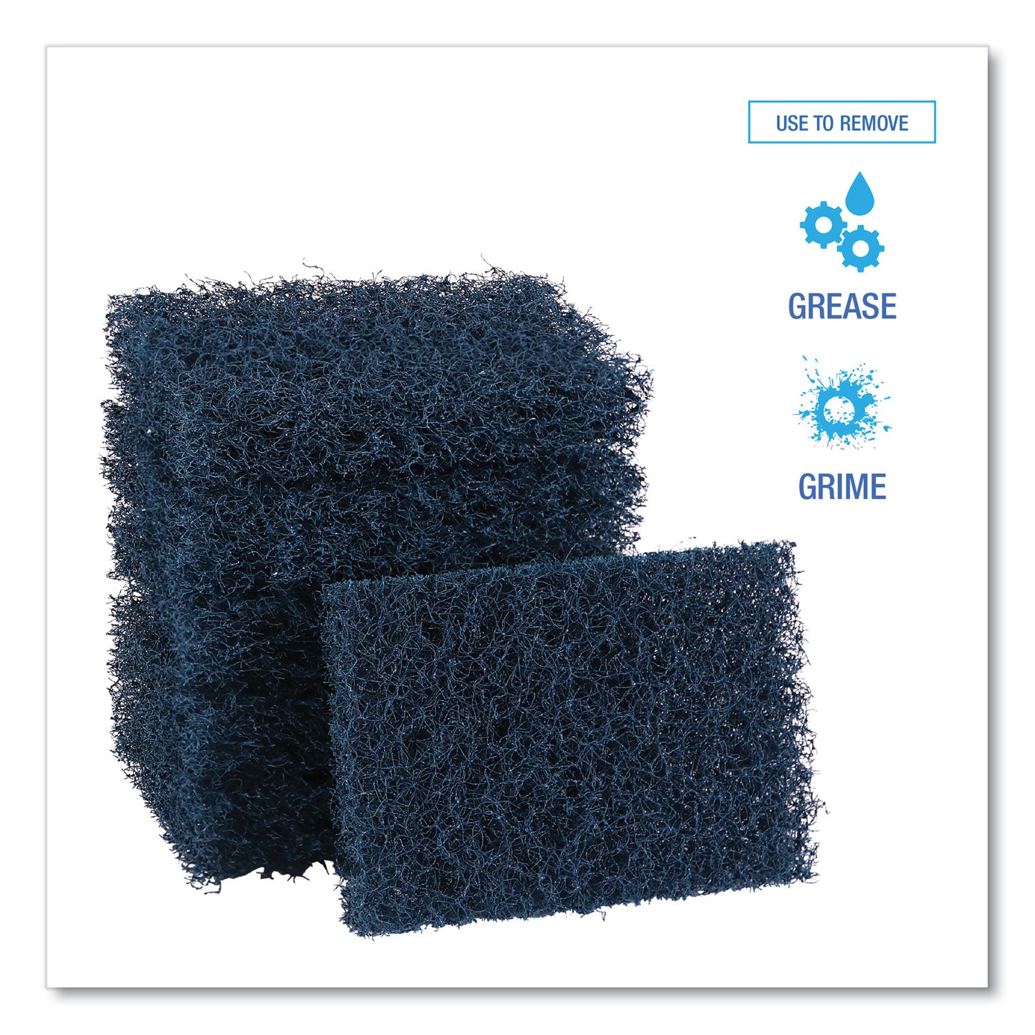 Extra Heavy-Duty Scour Pad, 3.5 x 5, Dark Blue, 20/Carton