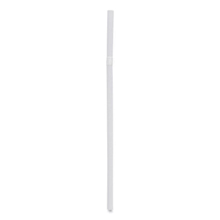 Flexible Wrapped Straws, 7.75", Plastic, White, 500/Pack, 20 Packs/Carton - 
