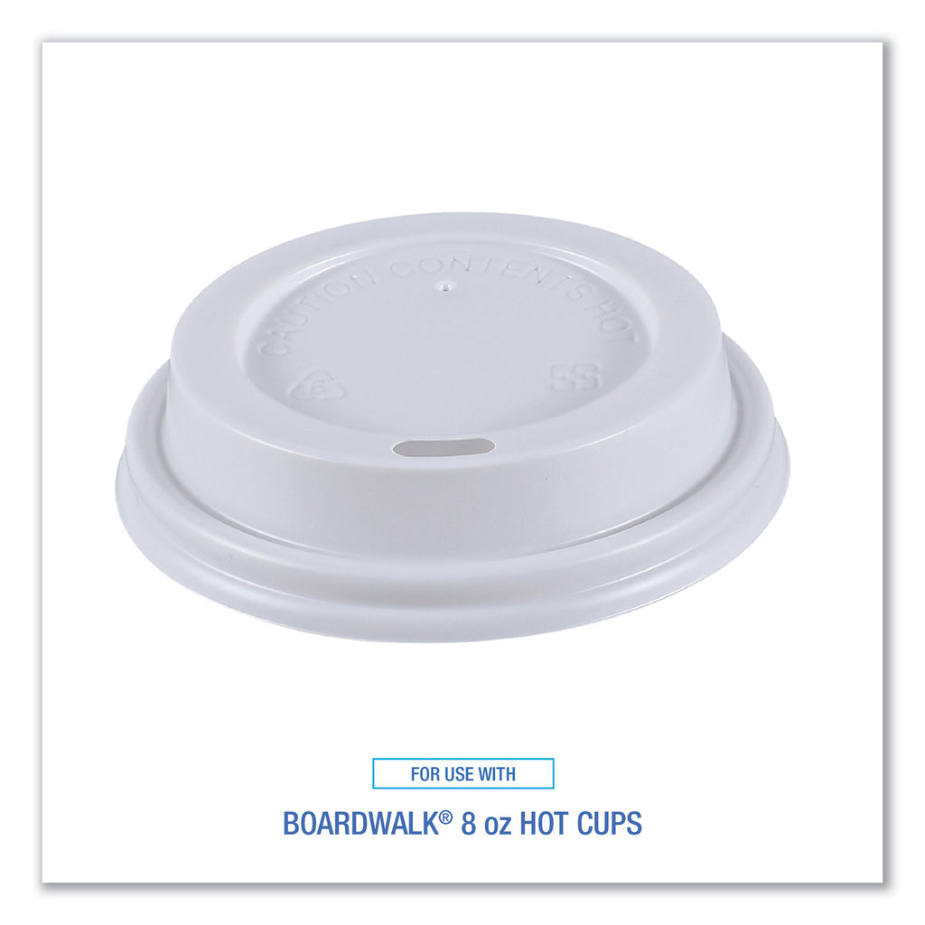 Hot Cup Lids, Fits 8 oz Hot Cups, White, 50/Sleeve, 20 Sleeves/Carton