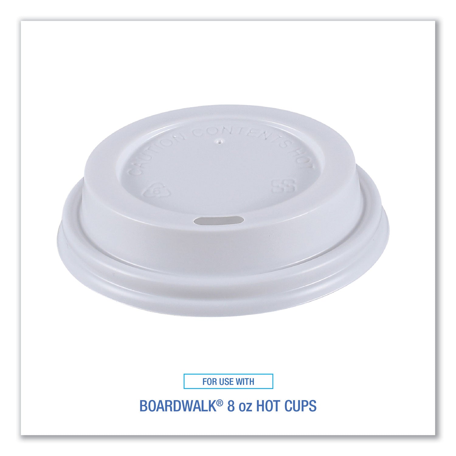 Hot Cup Lids, Fits 8 oz Hot Cups, White, 50/Sleeve, 20 Sleeves/Carton