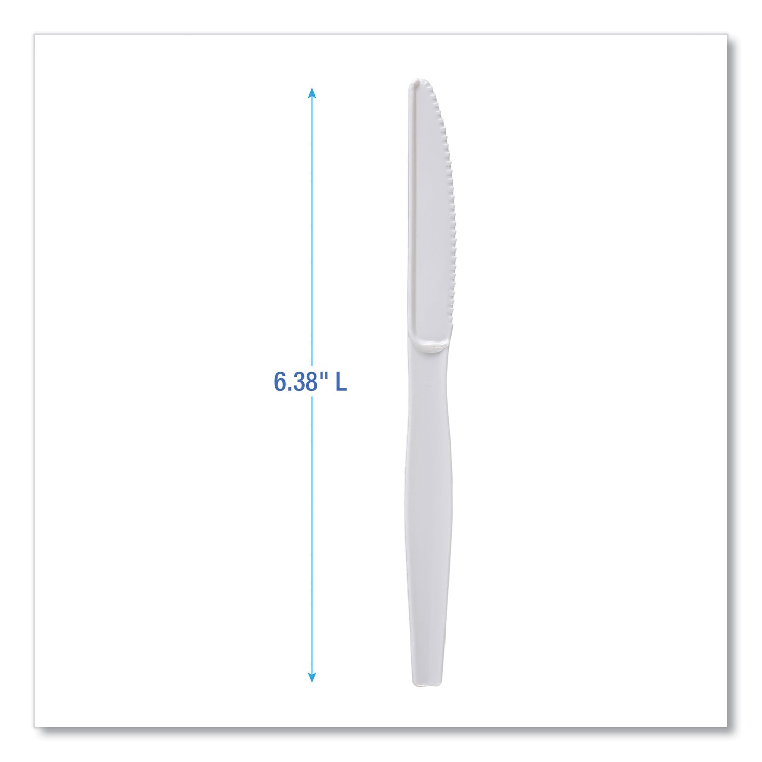 Heavyweight Polystyrene Cutlery, Knife, White, 1000/Carton - 