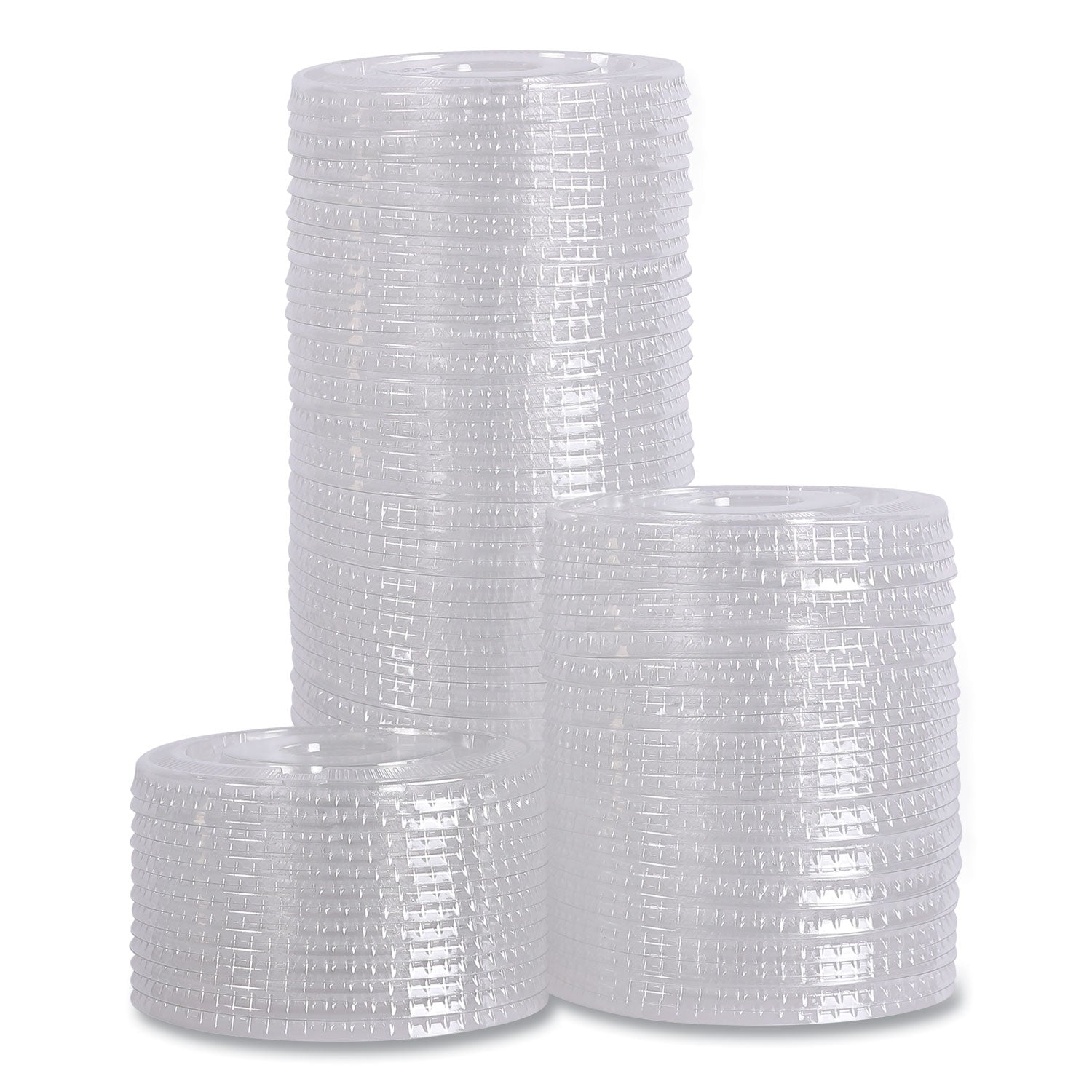 PET Cold Cup Lids, Fits 12 oz Squat and 14 to 24 oz Plastic Cups, Clear, 100/Sleeve, 10 Sleeves/Carton