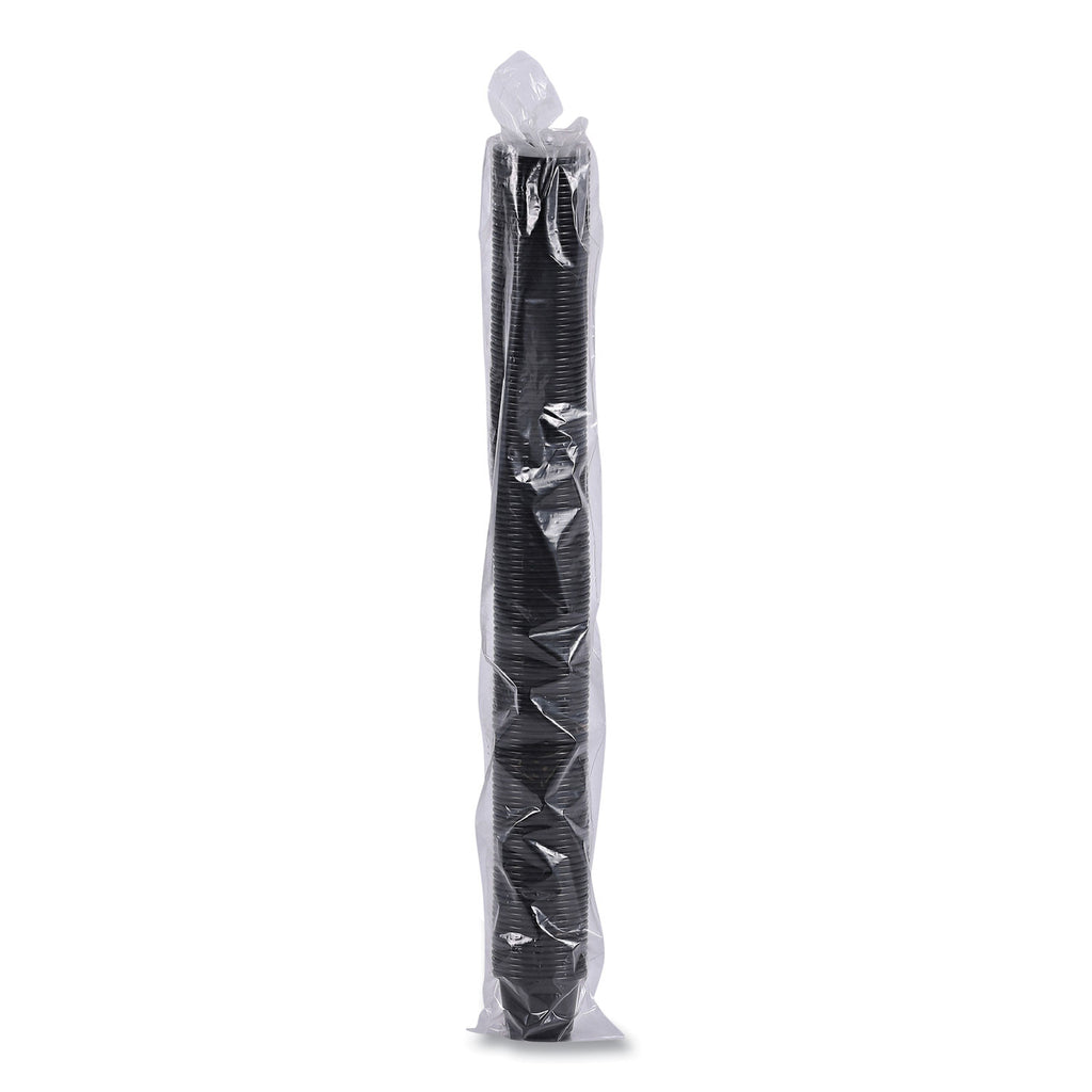 Souffle/Portion Cups, 1 oz, Polypropylene, Black, 20 Cups/Sleeve, 125 Sleeves/Carton