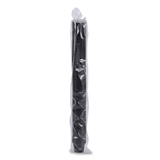 Souffle/Portion Cups, 1 oz, Polypropylene, Black, 20 Cups/Sleeve, 125 Sleeves/Carton
