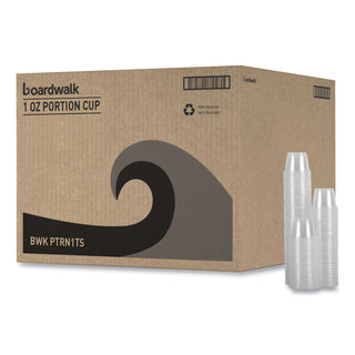 Souffle/Portion Cups, 1 oz, Polypropylene, Clear, 20 Cups/Sleeve, 125 Sleeves/Carton
