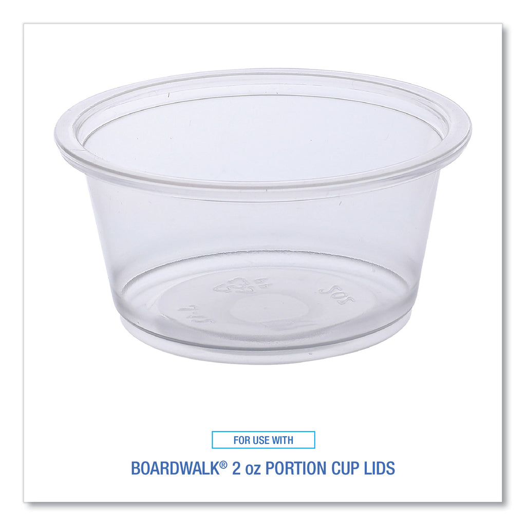 Souffle/Portion Cups, 2 oz, Polypropylene, Clear, 20 Cups/Sleeve, 125 Sleeves/Carton