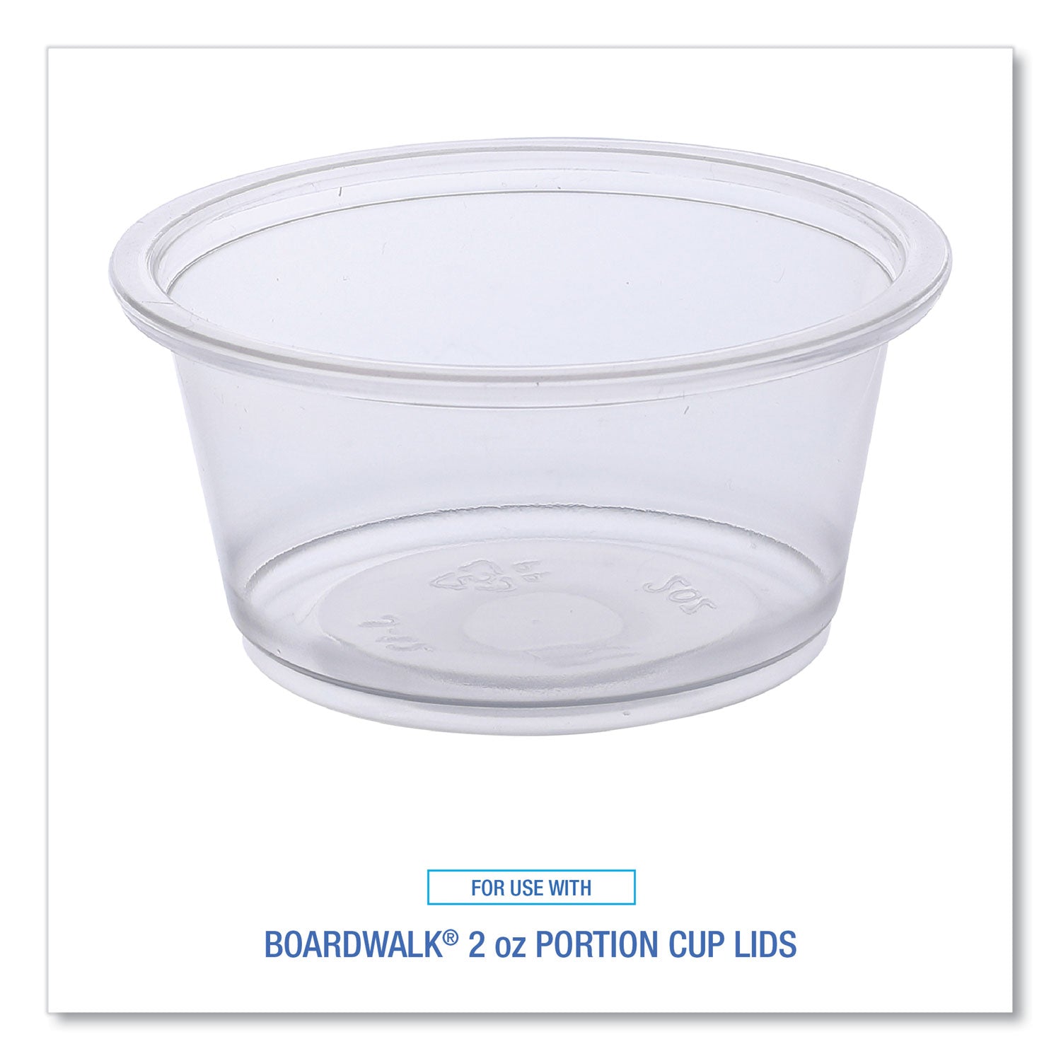 Souffle/Portion Cups, 2 oz, Polypropylene, Clear, 20 Cups/Sleeve, 125 Sleeves/Carton