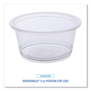 Souffle/Portion Cups, 2 oz, Polypropylene, Clear, 20 Cups/Sleeve, 125 Sleeves/Carton