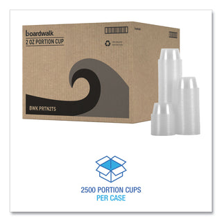 Souffle/Portion Cups, 2 oz, Polypropylene, Clear, 20 Cups/Sleeve, 125 Sleeves/Carton