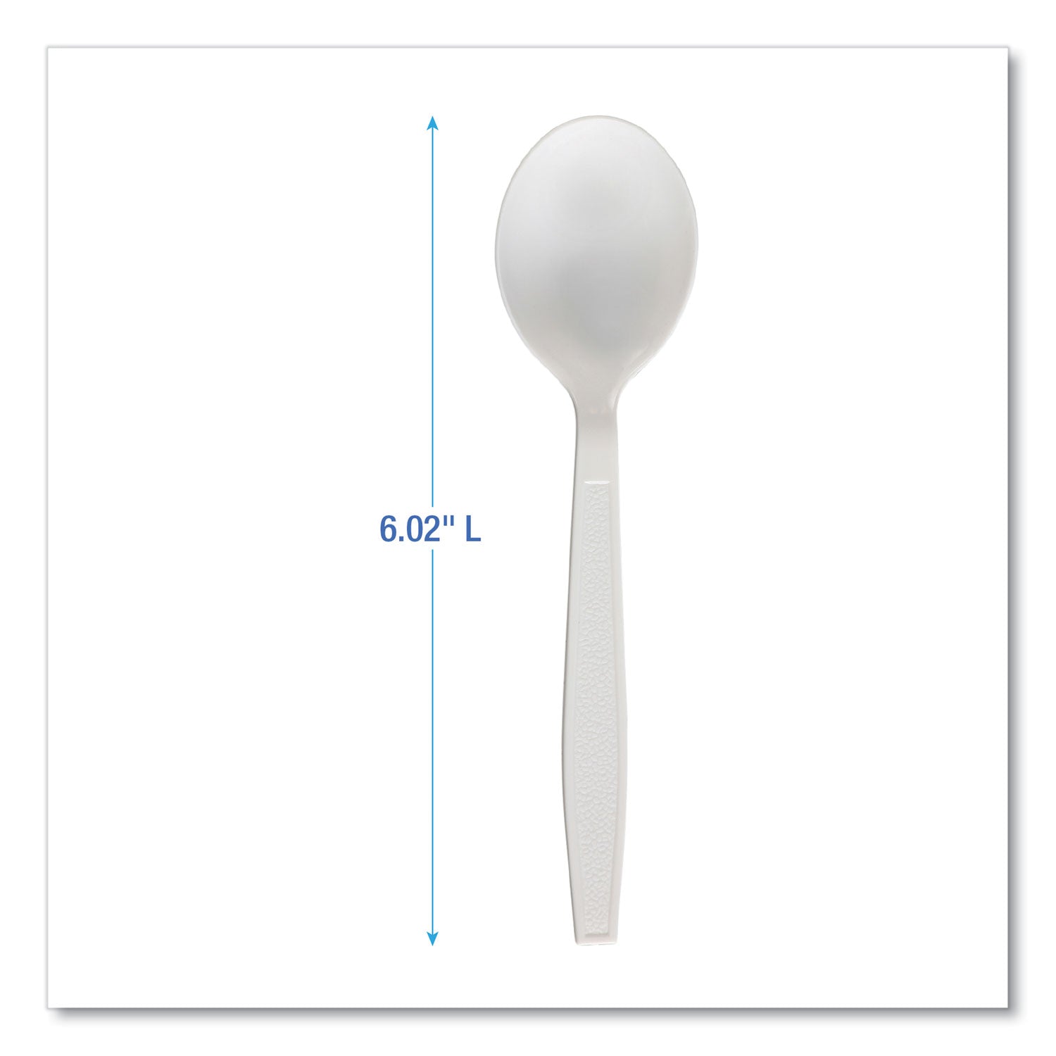 Heavyweight Polypropylene Cutlery, Soup Spoon, White, 1000/Carton