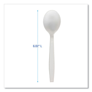 Heavyweight Polypropylene Cutlery, Soup Spoon, White, 1000/Carton