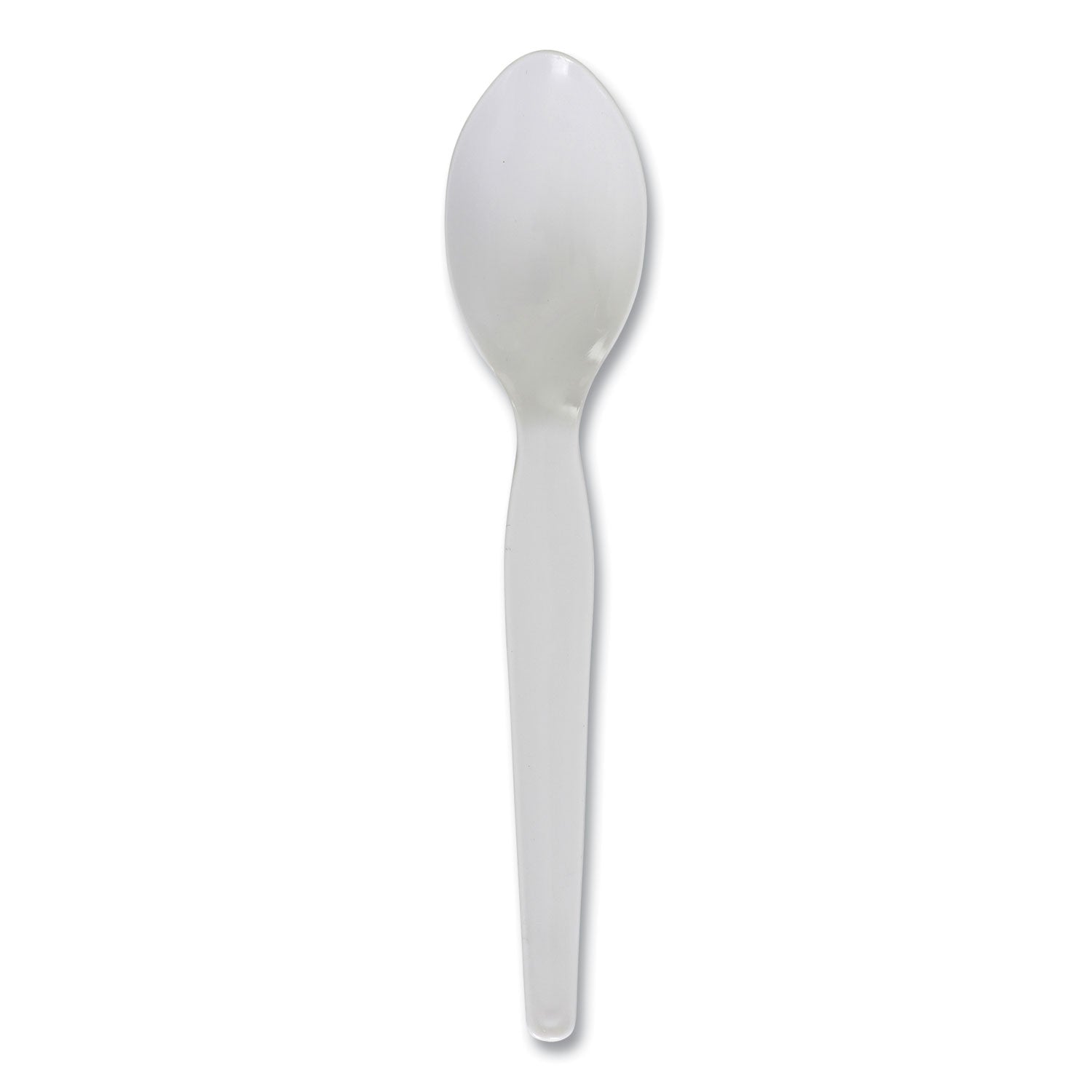 Heavyweight Polystyrene Cutlery, Teaspoon, White, 1000/Carton - 