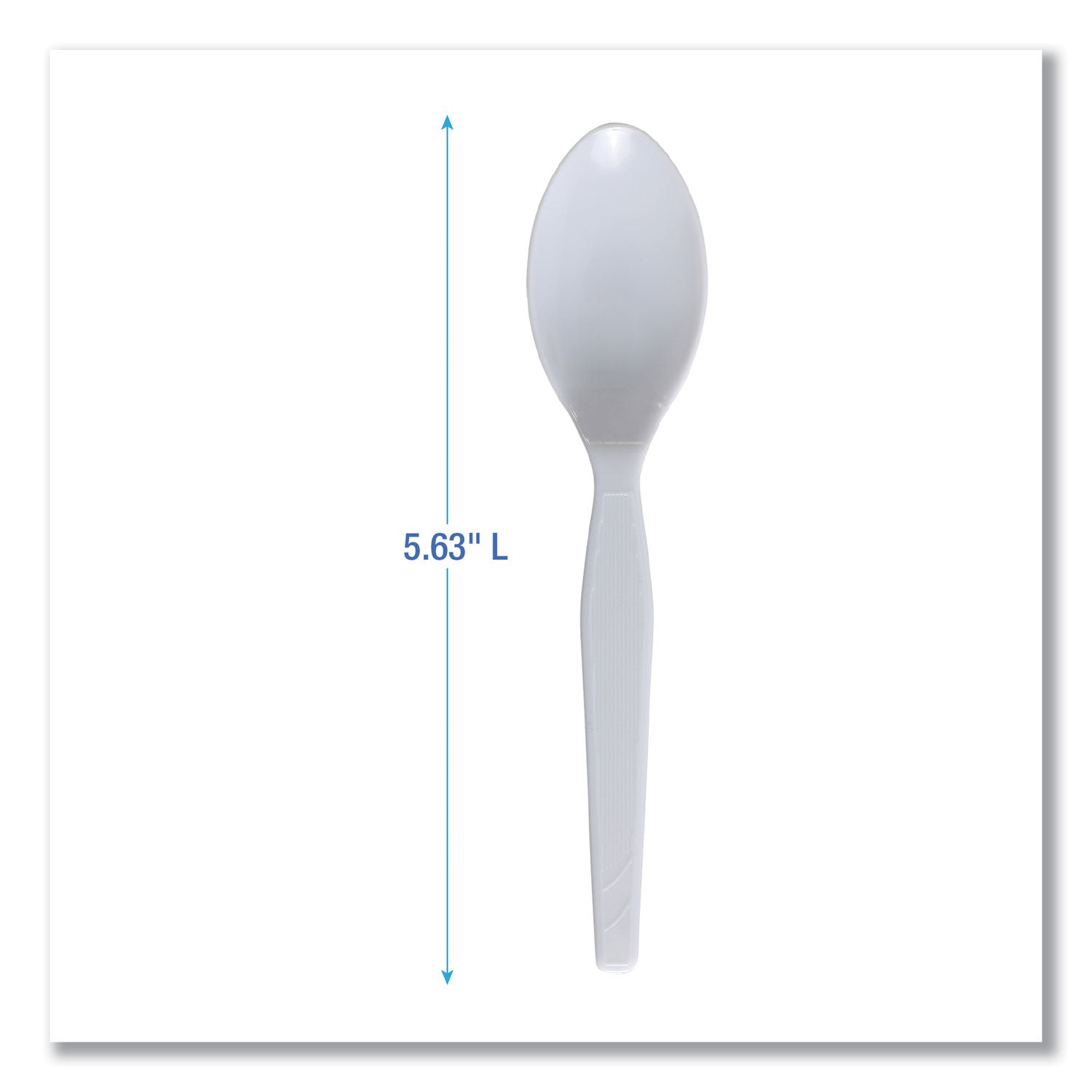 Mediumweight Polystyrene Cutlery, Teaspoon, White, 10 Boxes of 100/Carton