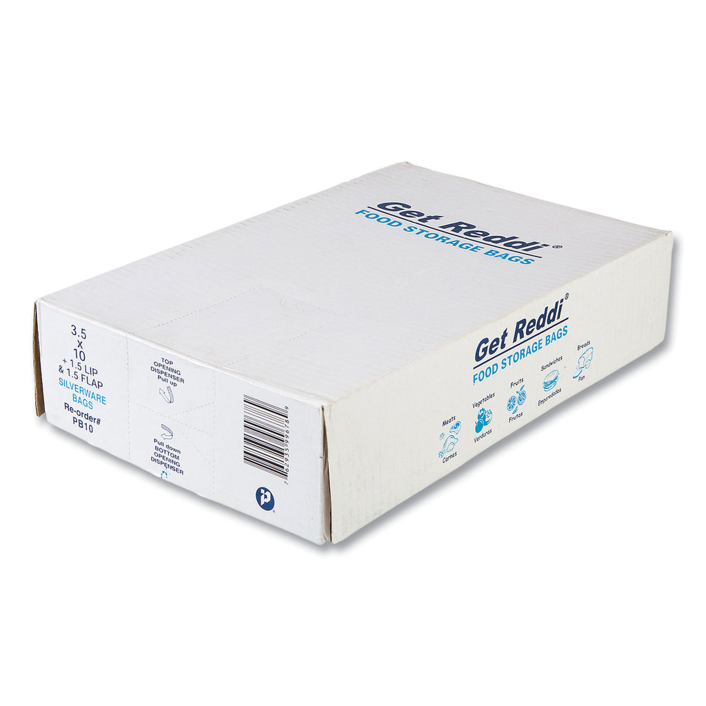 Silverware Bags, 0.7 mil, 3.5" x 1.5", Clear, 2,000/Carton