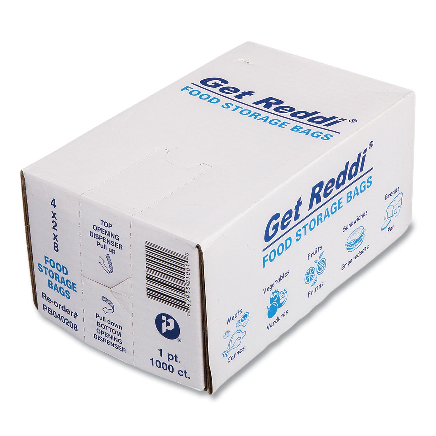 Food Bags, 16 oz, 0.68 mil, 4" x 8", Clear, 1,000/Carton