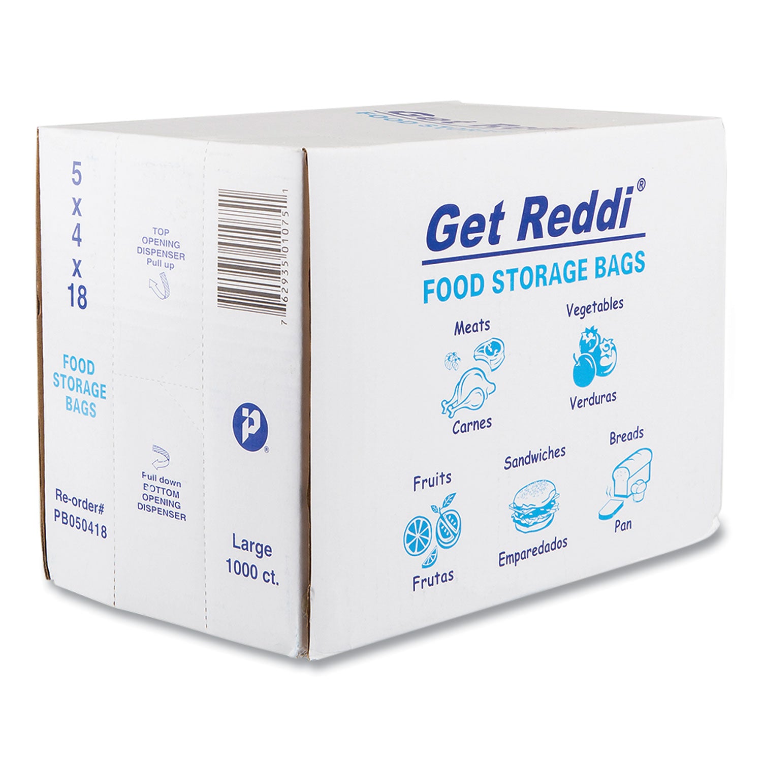 Food Bags, 0.75 mil, 5" x 18", Clear, 1,000/Carton