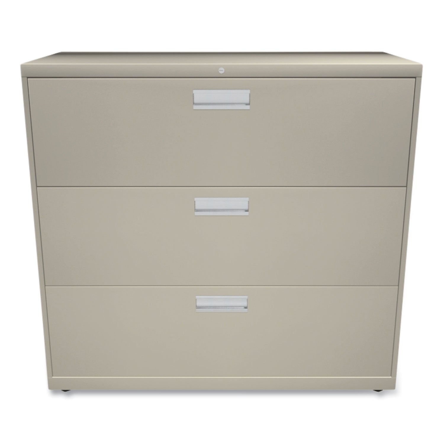 Brigade 600 Series Lateral File, 3 Legal/Letter-Size File Drawers, Putty, 42" x 18" x 39.13