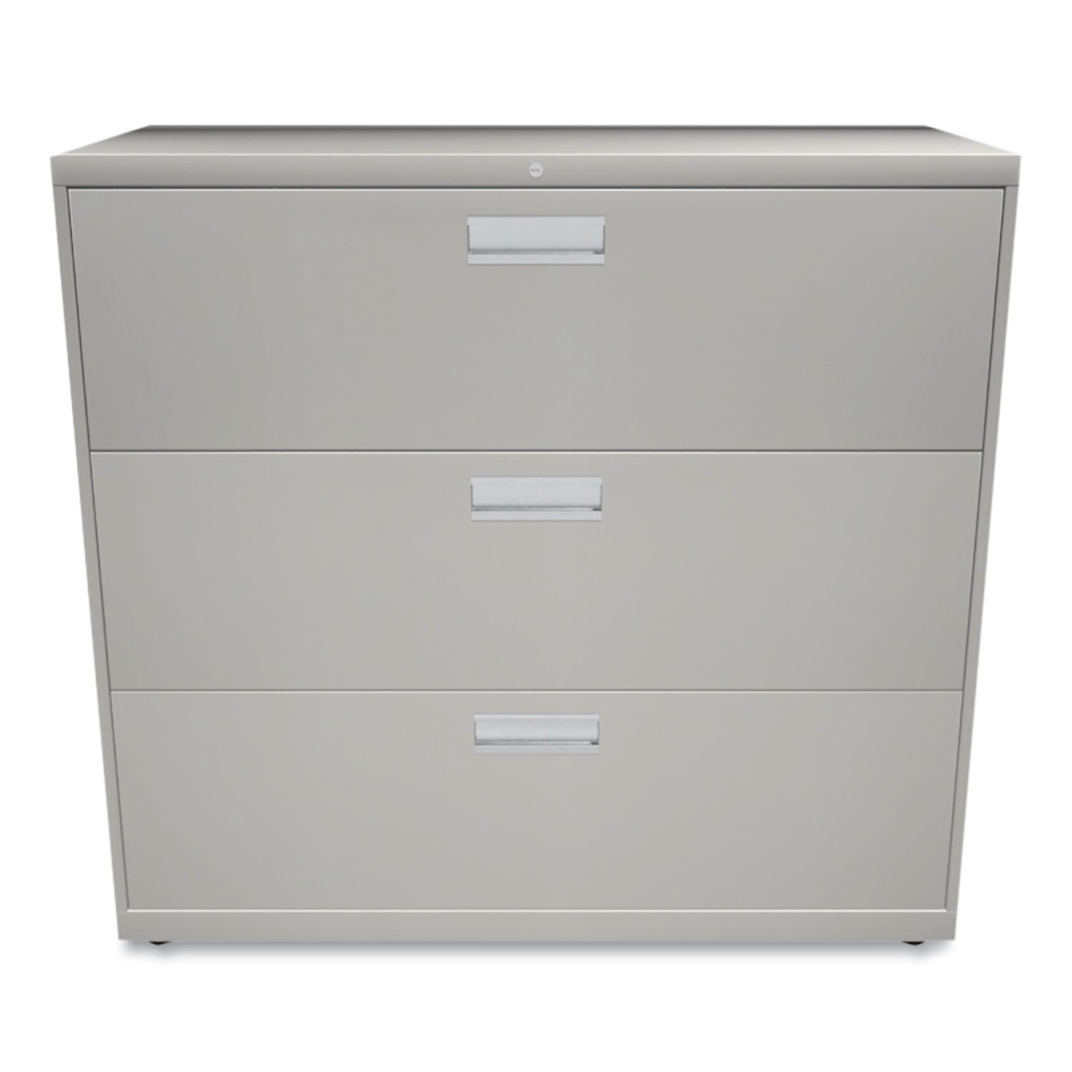 Brigade 600 Series Lateral File, 3 Legal/Letter-Size File Drawers, Light Gray, 42" x 18" x 39.13 - 