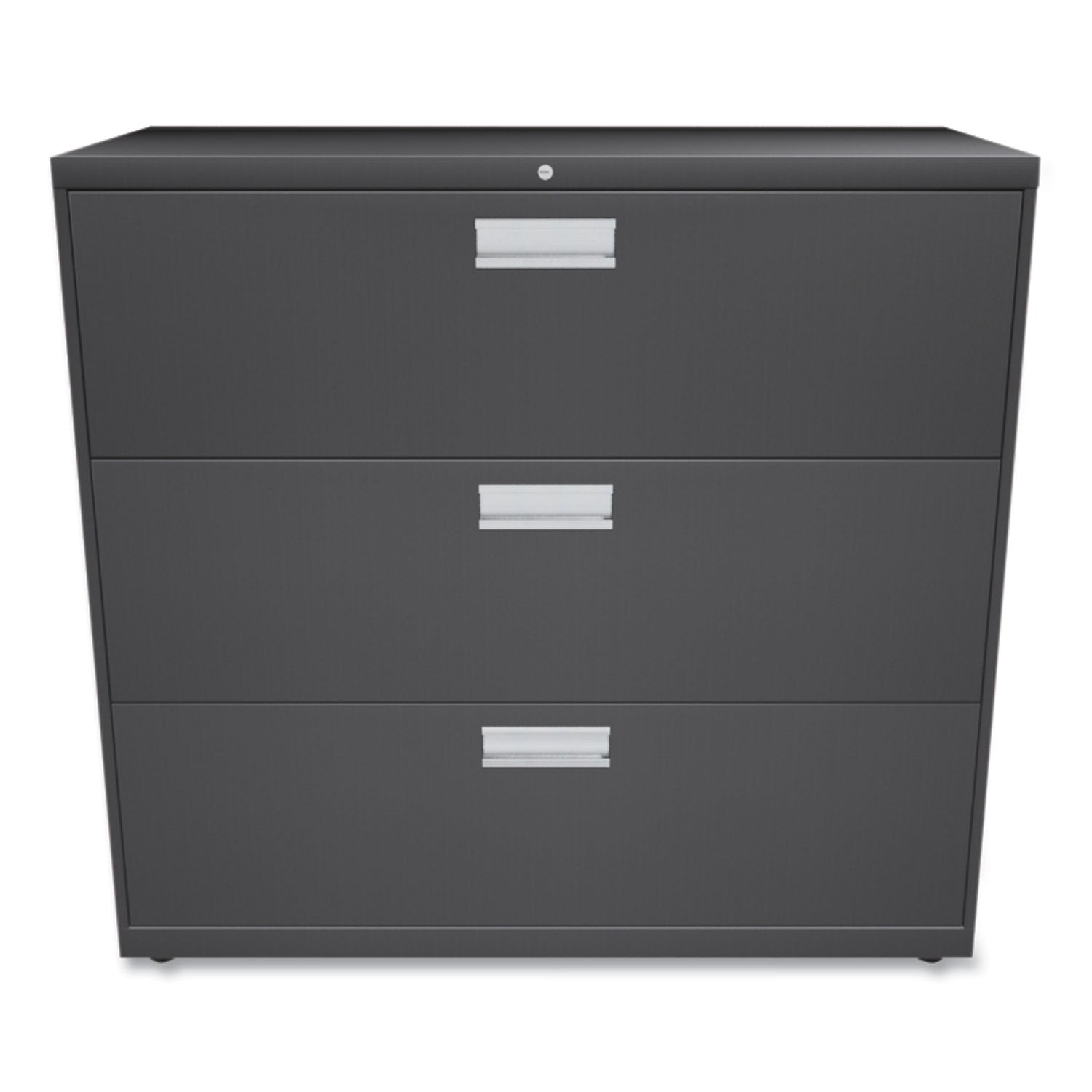 Brigade 600 Series Lateral File, 3 Legal/Letter-Size File Drawers, Charcoal, 42" x 18" x 39.13 - 