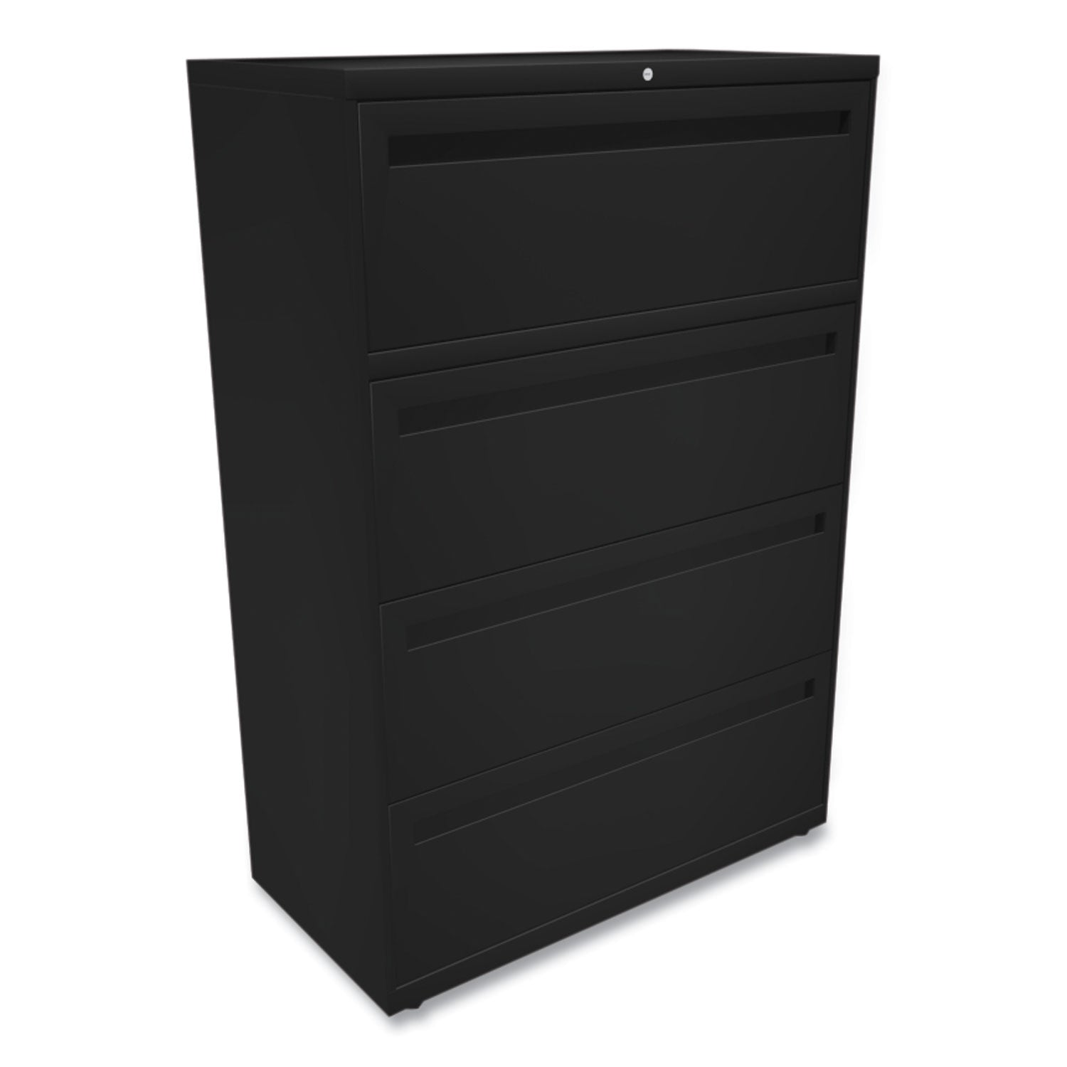 Brigade 700 Series Lateral File, 4 Legal/Letter-Size File Drawers, Black, 36" x 18" x 52.5
