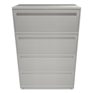 Brigade 700 Series Lateral File, 4 Legal/Letter-Size File Drawers, Light Gray, 36" x 18" x 52.5