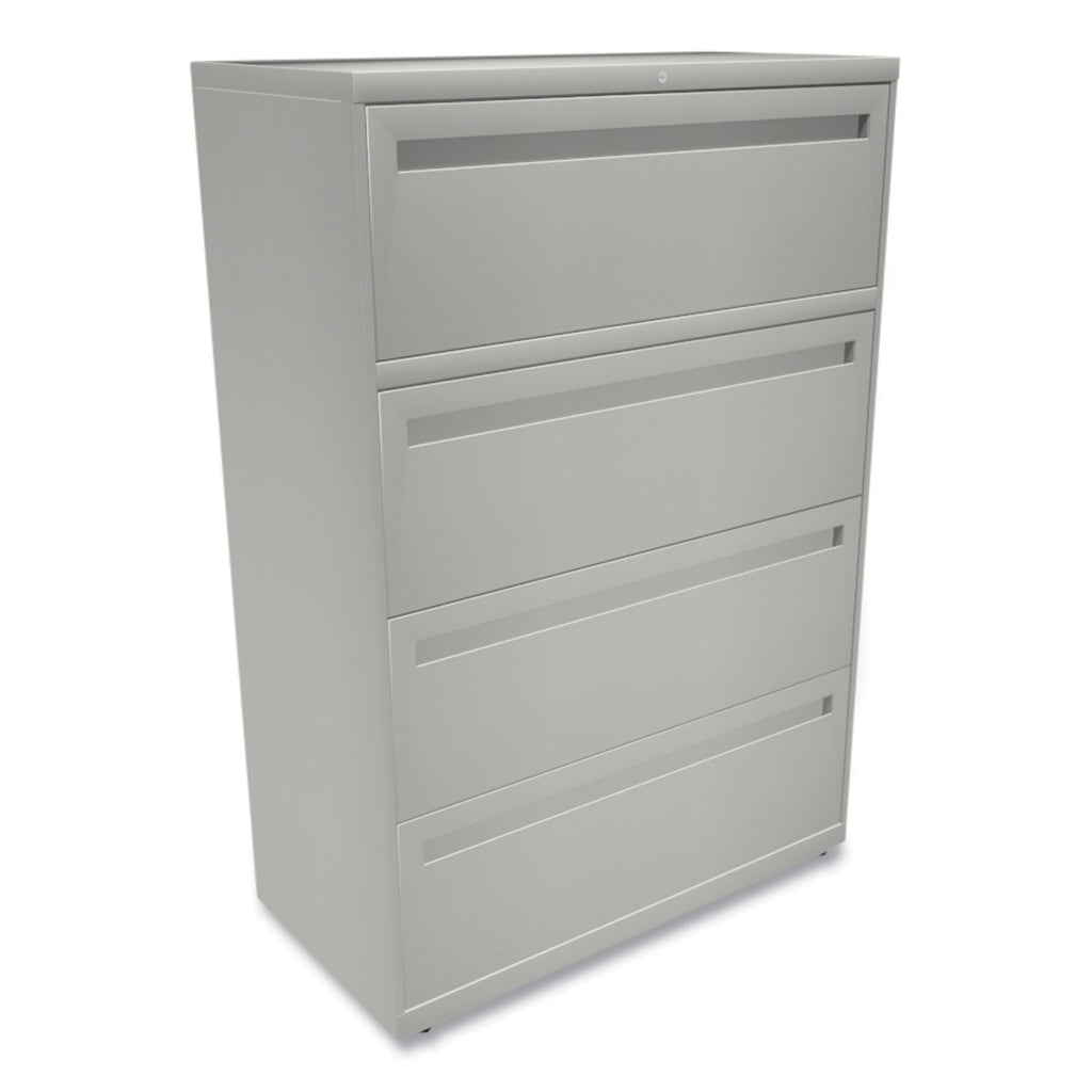 Brigade 700 Series Lateral File, 4 Legal/Letter-Size File Drawers, Light Gray, 36" x 18" x 52.5