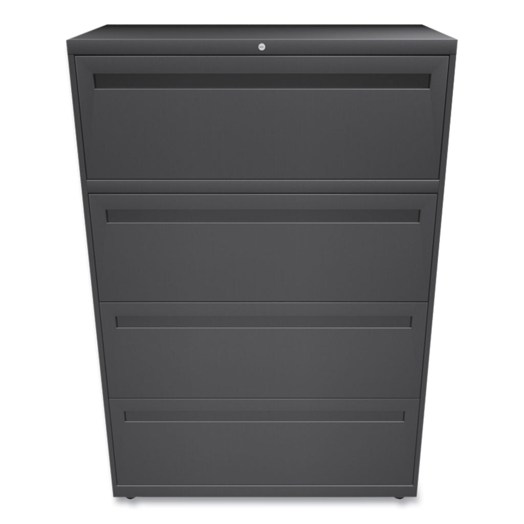 Brigade 700 Series Lateral File, 4 Legal/Letter-Size File Drawers, Charcoal, 36" x 18" x 52.5