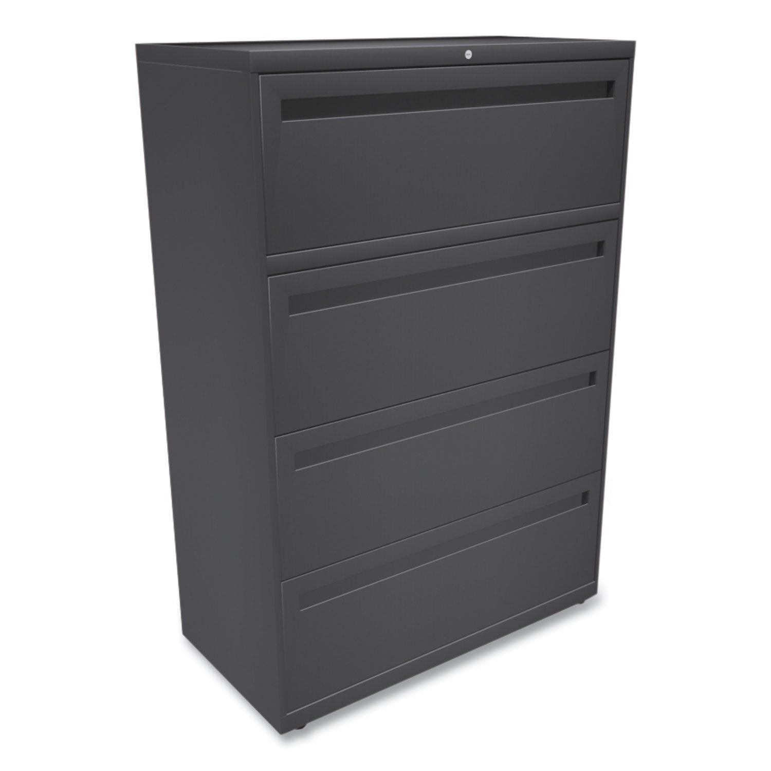 Brigade 700 Series Lateral File, 4 Legal/Letter-Size File Drawers, Charcoal, 36" x 18" x 52.5