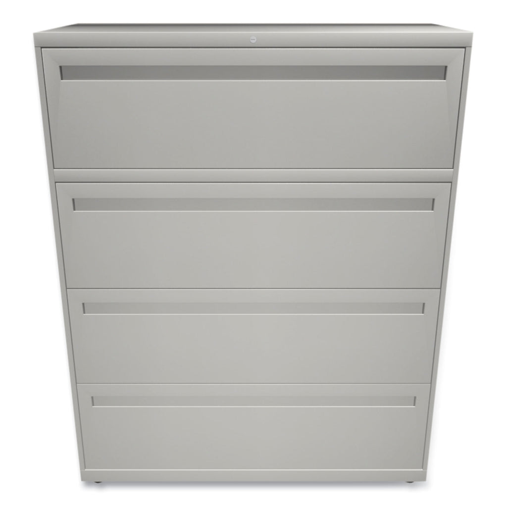 Brigade 700 Series Lateral File, 4 Legal/Letter-Size File Drawers, Light Gray, 42" x 18" x 52.5