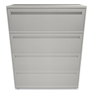 Brigade 700 Series Lateral File, 4 Legal/Letter-Size File Drawers, Light Gray, 42" x 18" x 52.5
