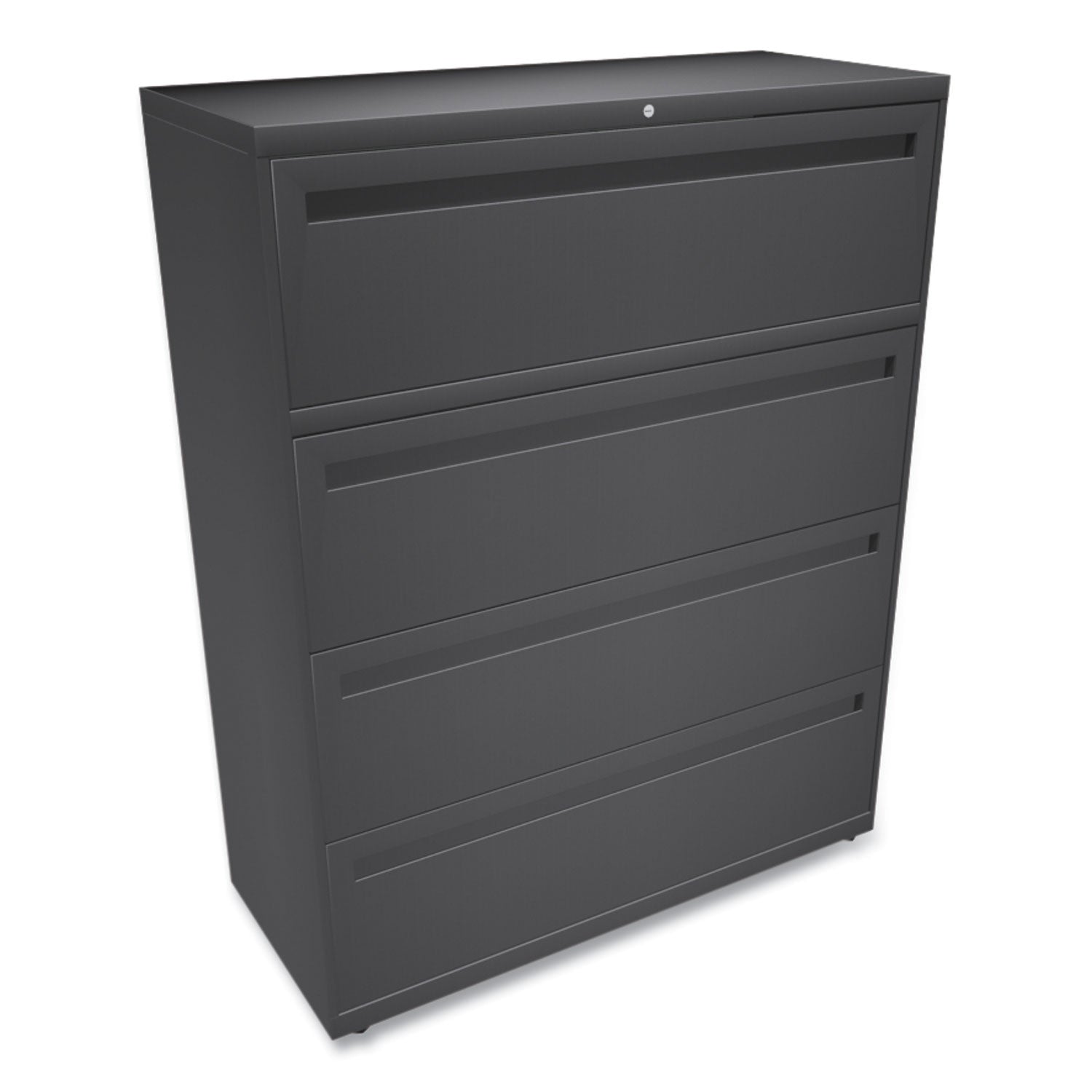 Brigade 700 Series Lateral File, 4 Legal/Letter-Size File Drawers, Charcoal, 42" x 18" x 52.5 - 