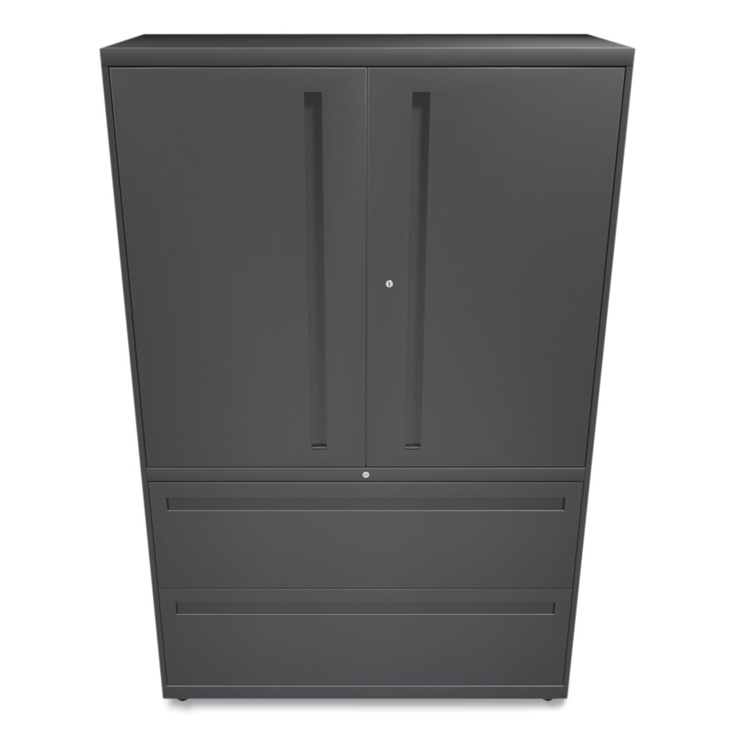 Brigade 700 Series Lateral File, Three-Shelf Enclosed Storage, 2 Legal/Letter-Size File Drawers, Charcoal, 42" x 18" x 64.25 - 
