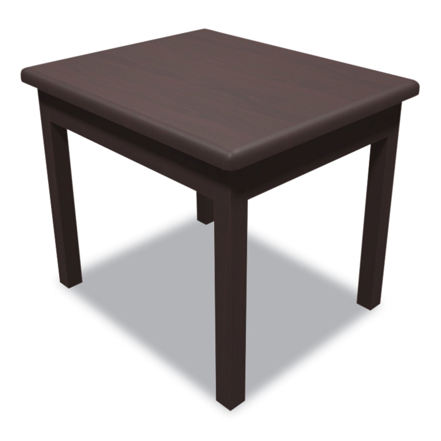 Laminate Occasional Table, Rectangular, 24w x 20d x 20h, Mahogany - 