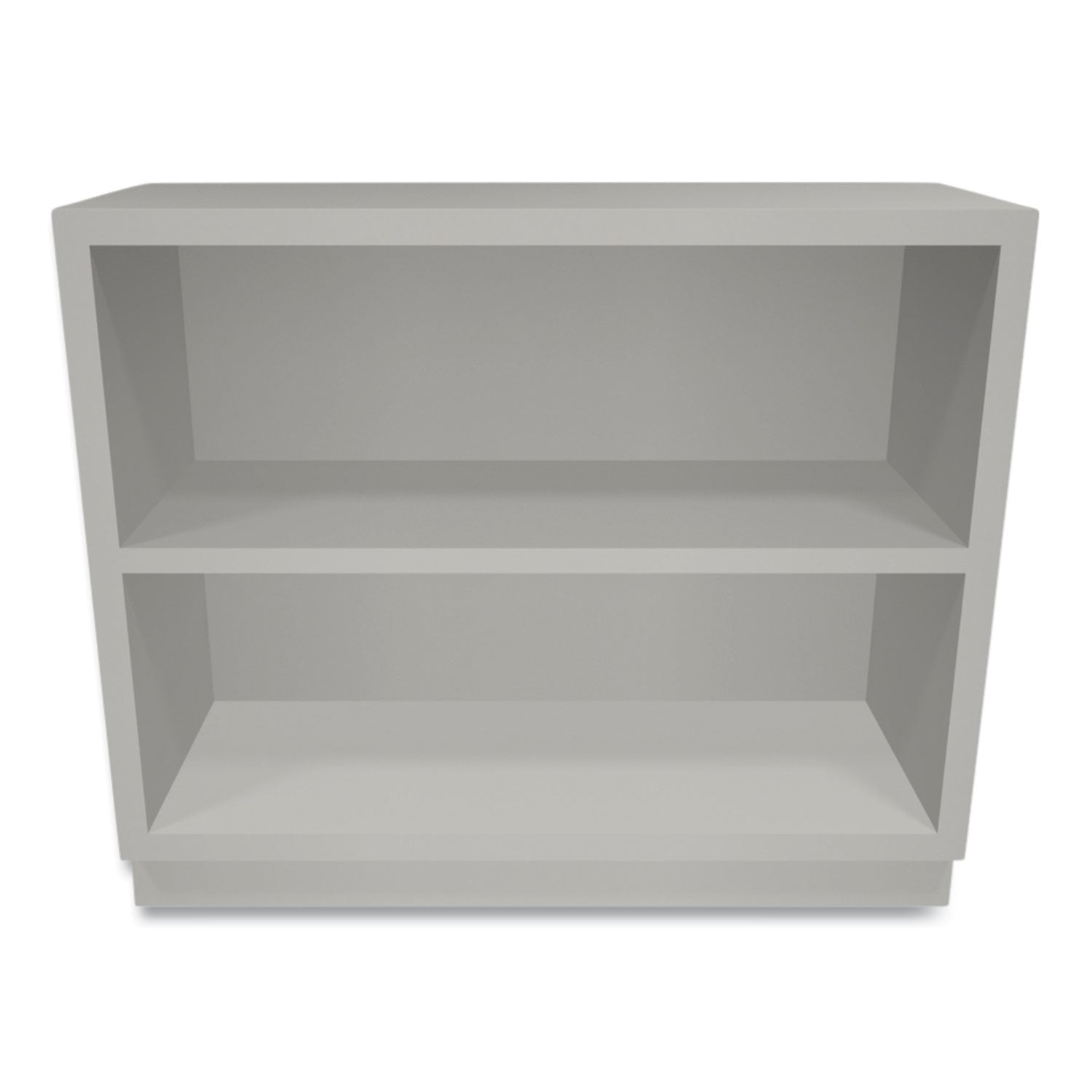 Metal Bookcase, Two-Shelf, 34.5w x 12.63d x 29h, Light Gray - 