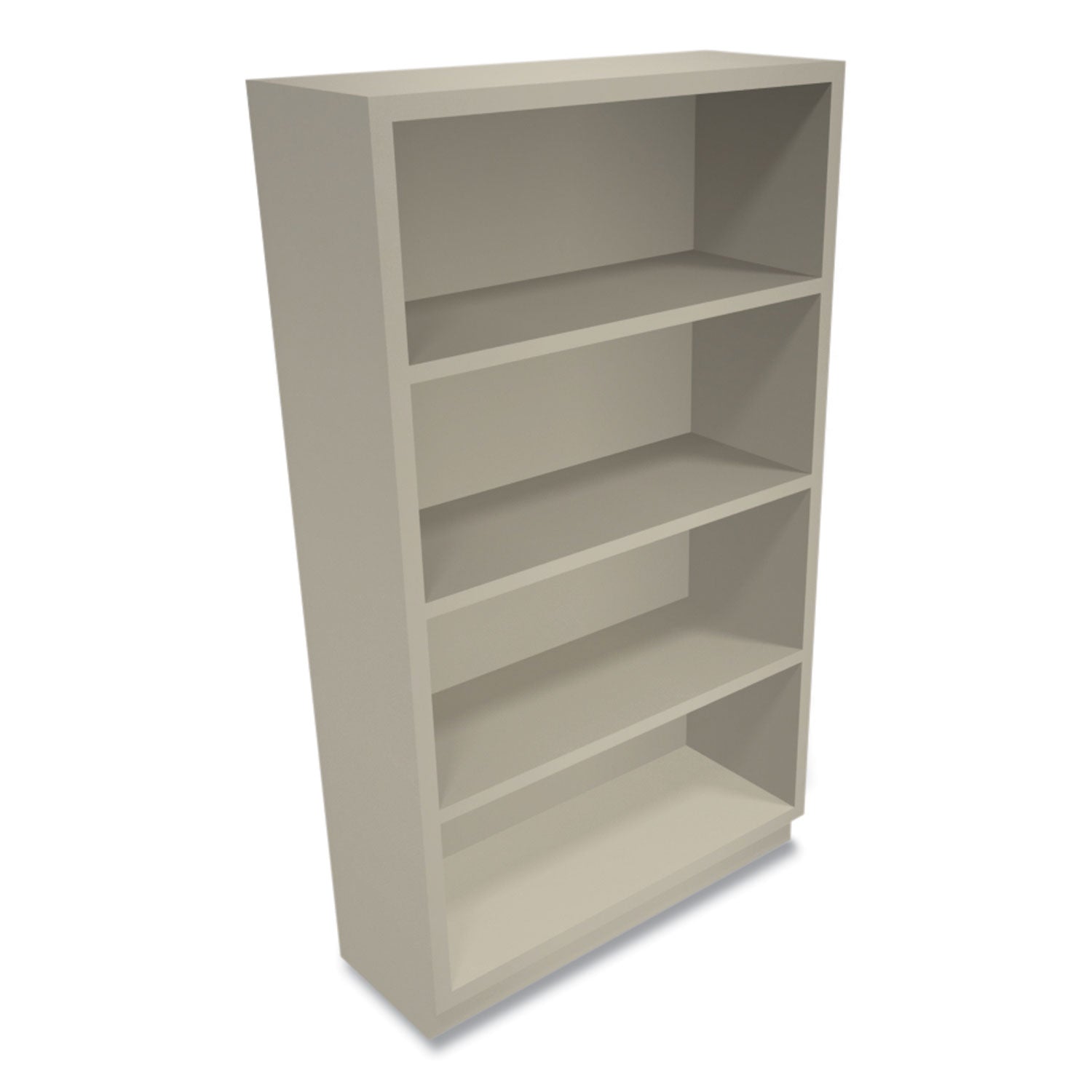 Metal Bookcase, Four-Shelf, 34.5w x 12.63d x 59h, Putty - 