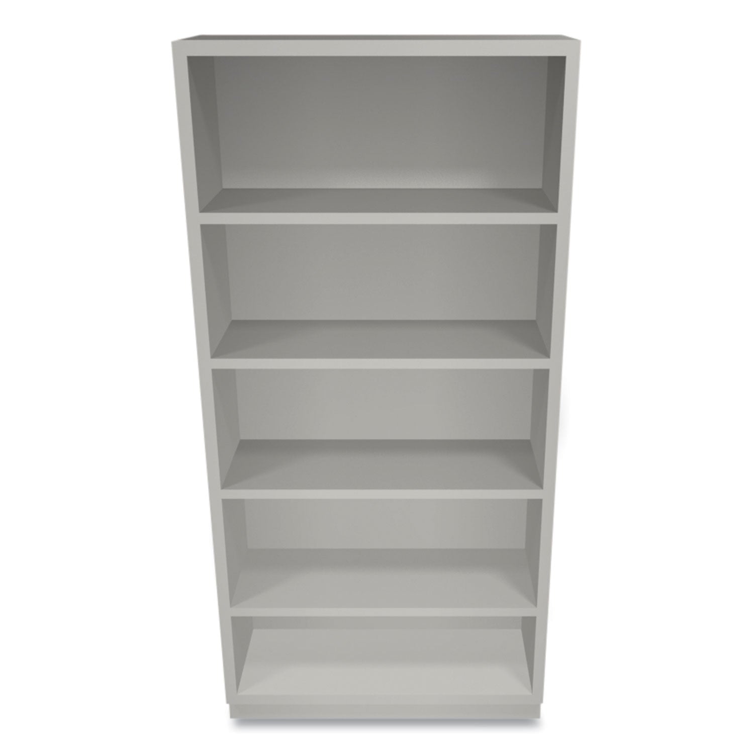 Metal Bookcase, Five-Shelf, 34.5w x 12.63d x 71h, Light Gray - 