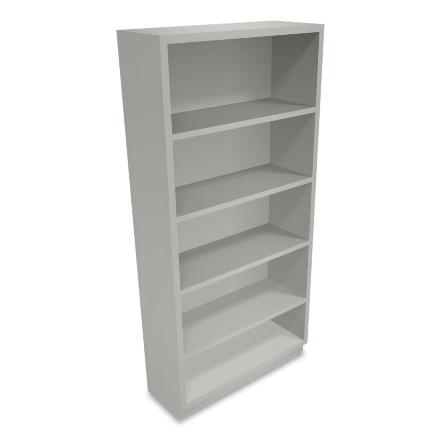 Metal Bookcase, Five-Shelf, 34.5w x 12.63d x 71h, Light Gray - 