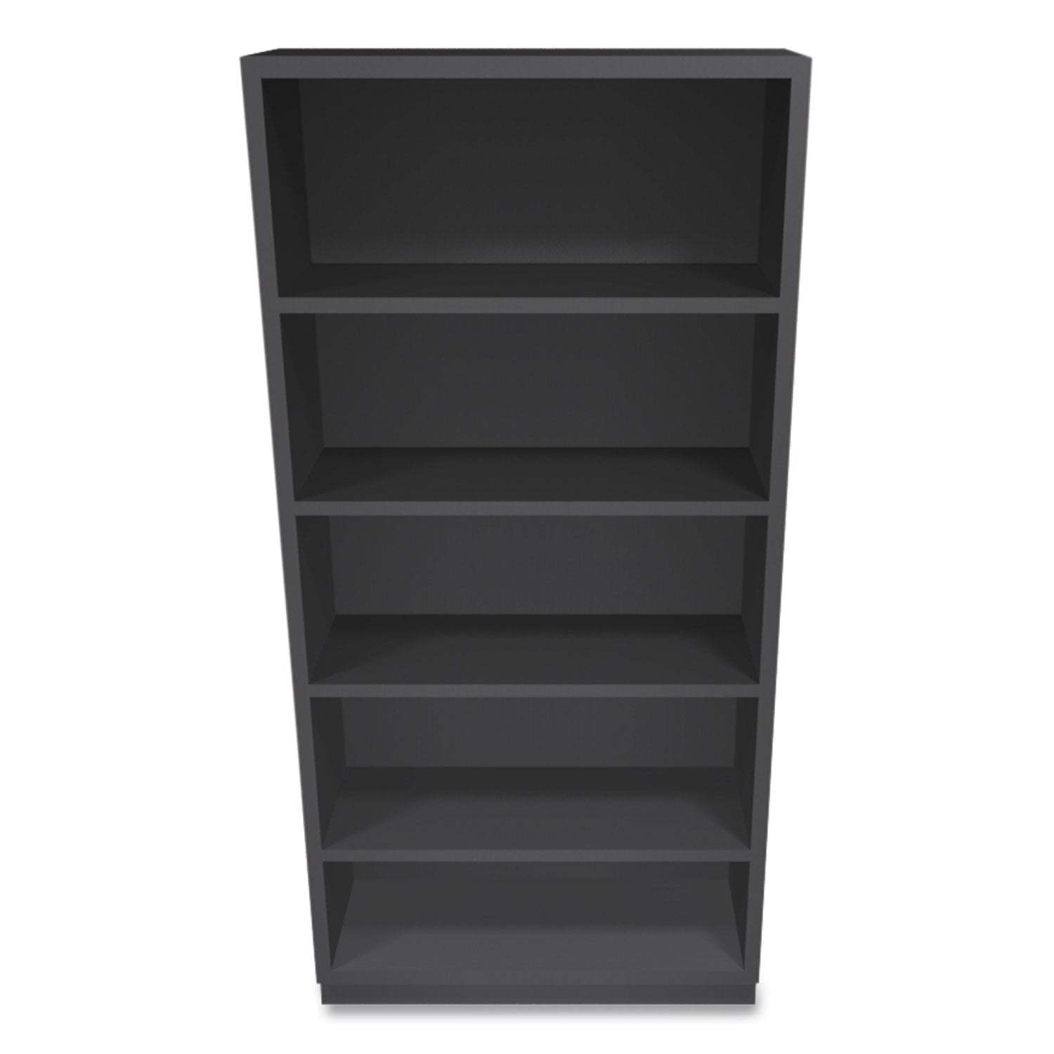 Metal Bookcase, Five-Shelf, 34.5w x 12.63d x 71h, Charcoal - 