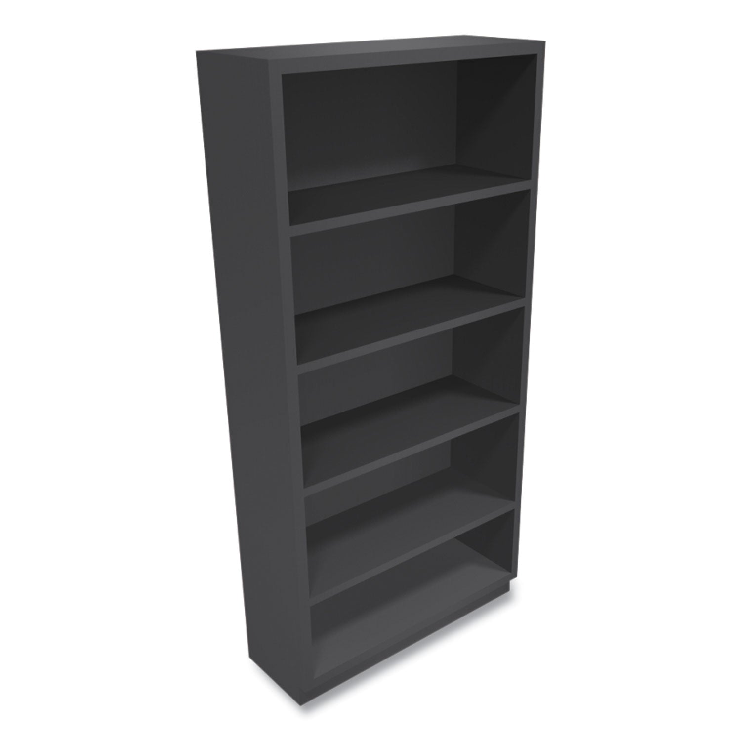 Metal Bookcase, Five-Shelf, 34.5w x 12.63d x 71h, Charcoal - 